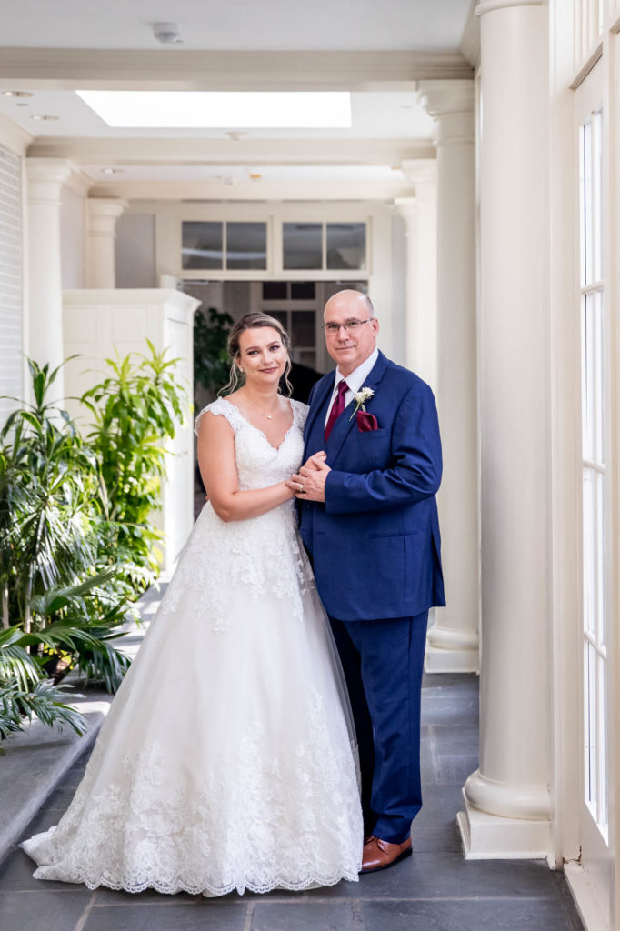 first look with the father of the bride at deerfield golf club