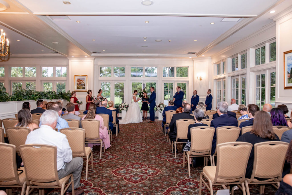 wedding ceremony at deerfield golf club