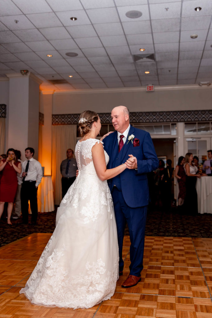 parent dances during a wedding reception at deerfield golf club
