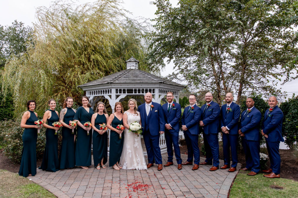 wedding party portraits at greate bay country club