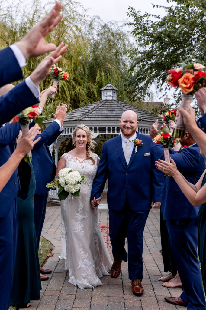 wedding party portraits at greate bay country club