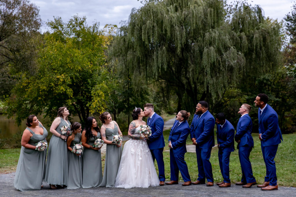 wedding party photos at bellevue state park