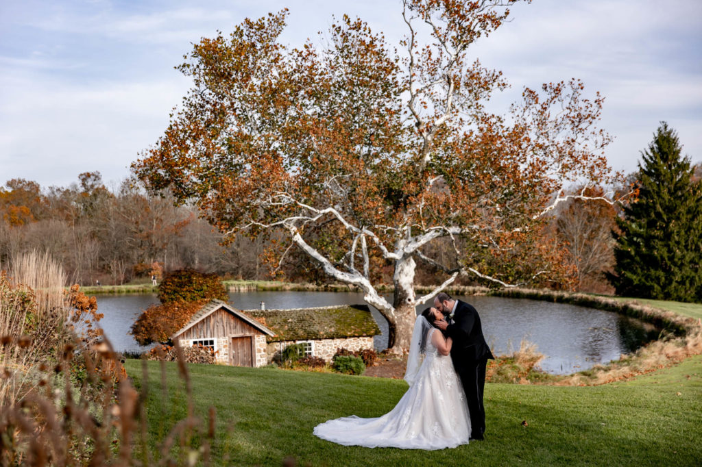 bride and groom portraits at french creek golf club