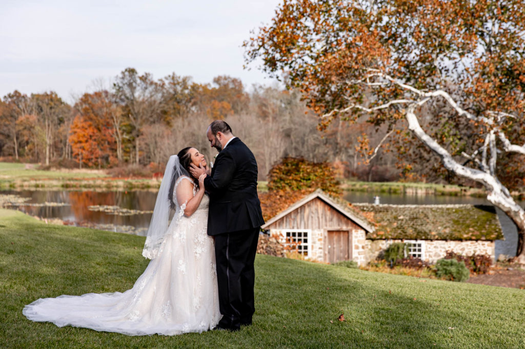 bride and groom portraits at french creek golf club