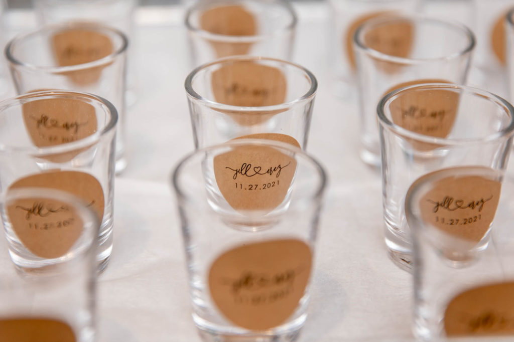 cocktail hour details at a traditional jewish ceremony