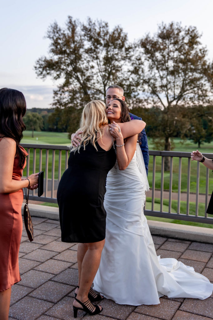 outdoor wedding ceremony at tavistock country club in new jersey