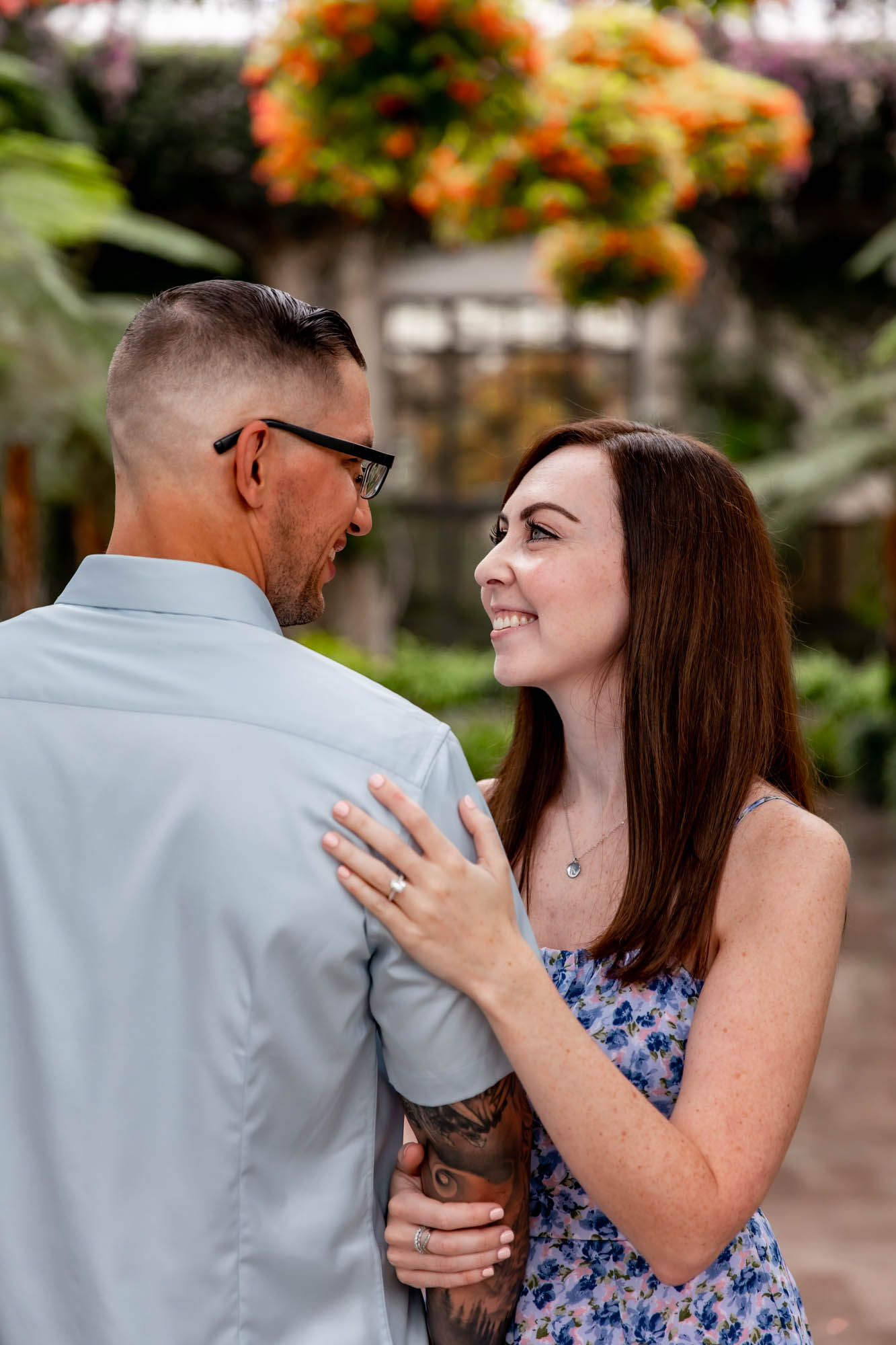 longwood gardens proposal and engagement photos