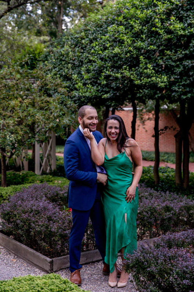 engagement session at the 18th century garden in philadelphia