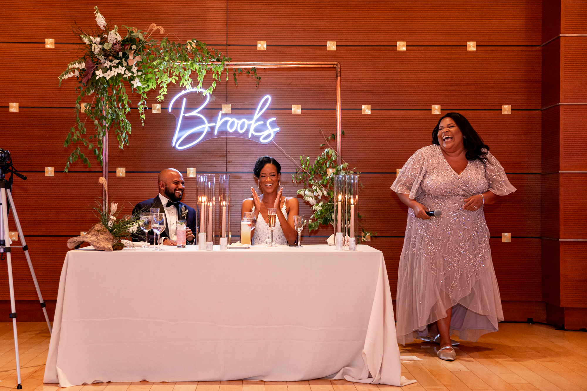 toasts at a kimmel center wedding reception