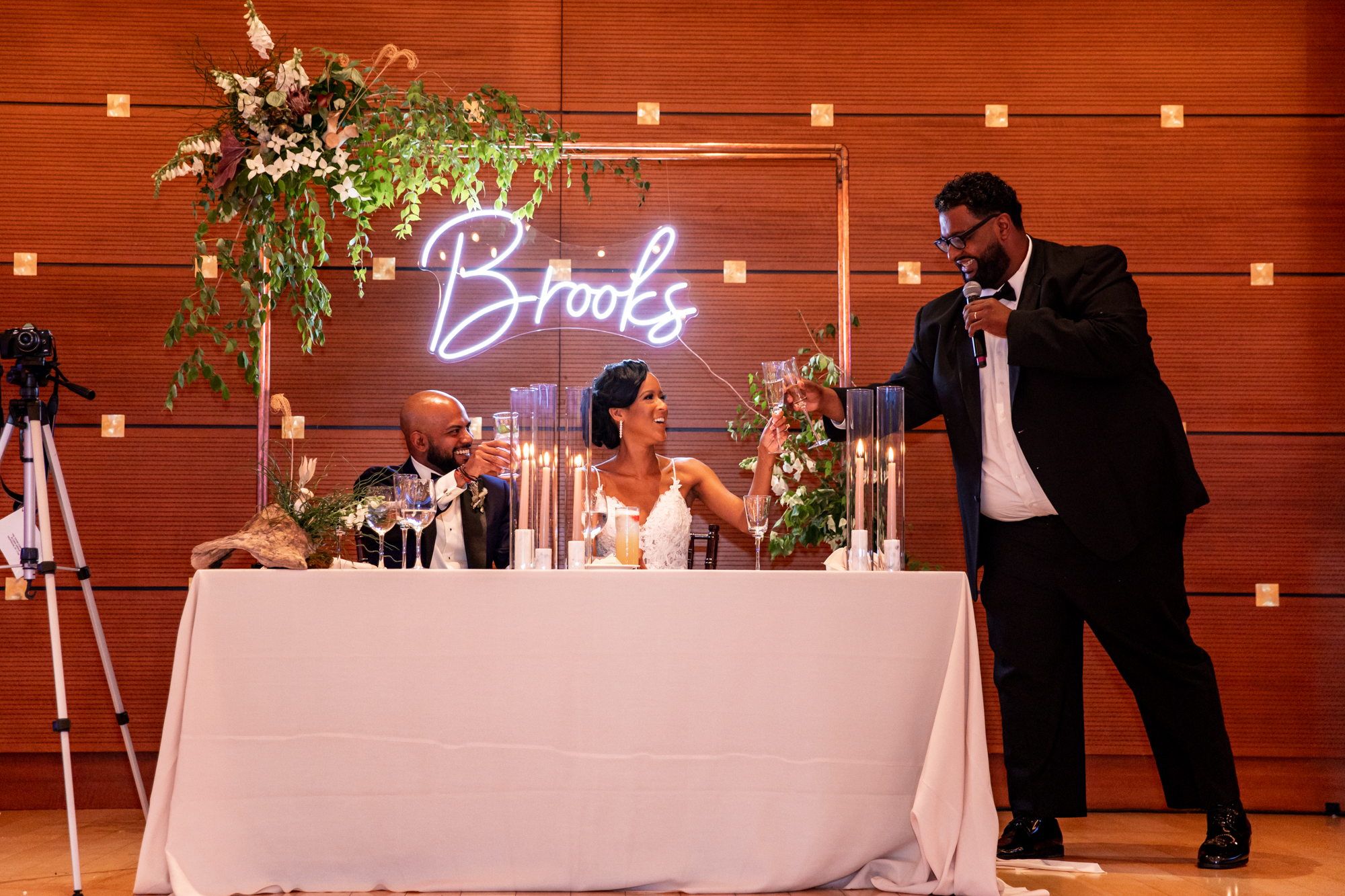 toasts at a kimmel center wedding reception