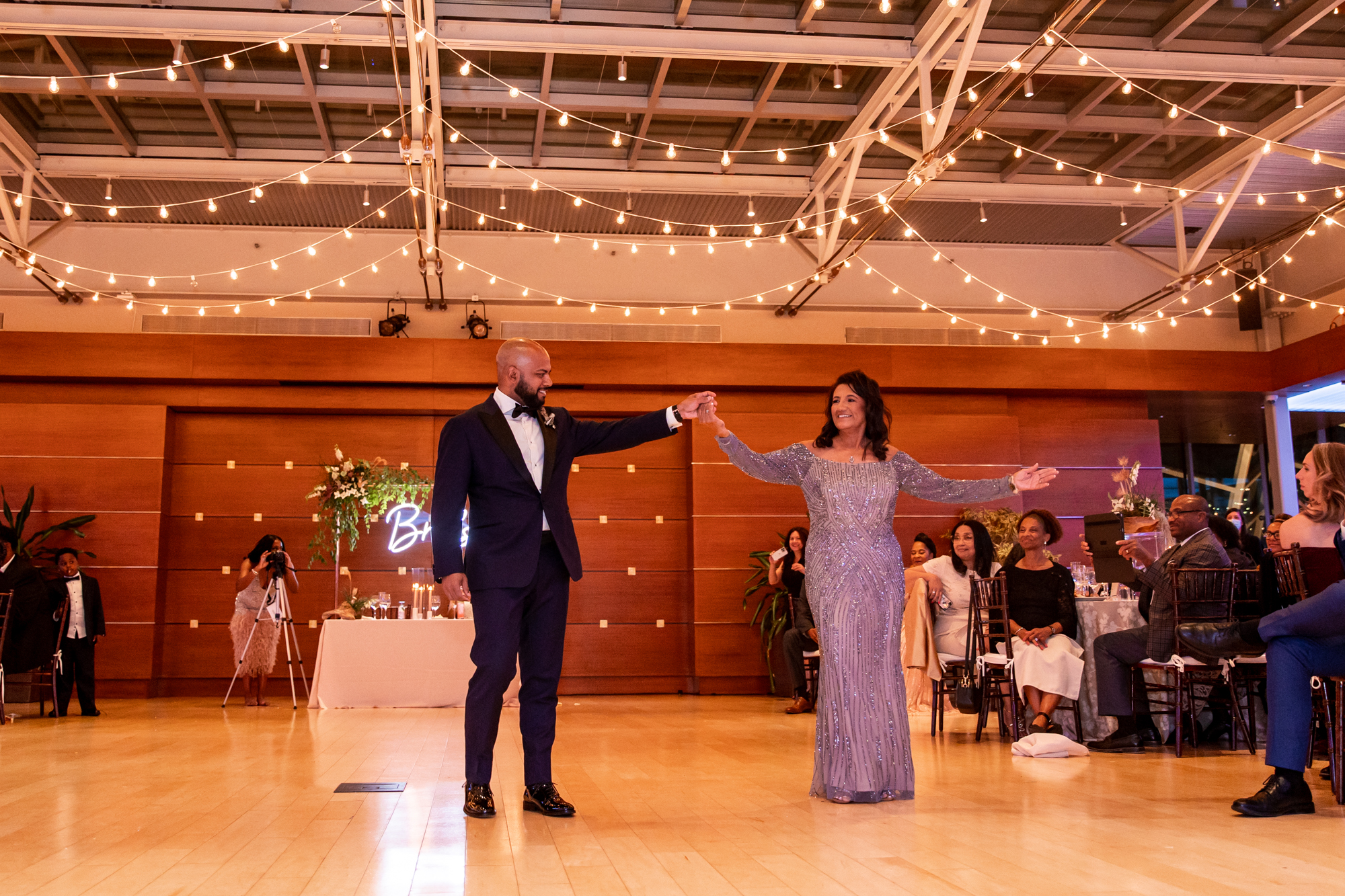 mother son dance at a kimmel center wedding reception