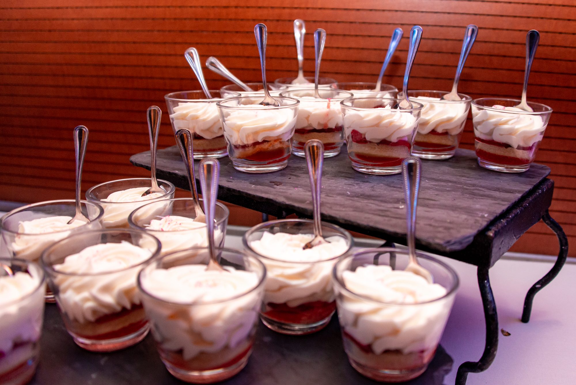 desserts at a kimmel center wedding reception