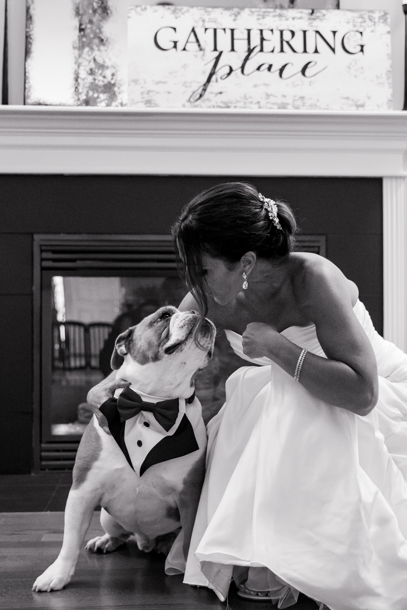 bridal portrait with her dog