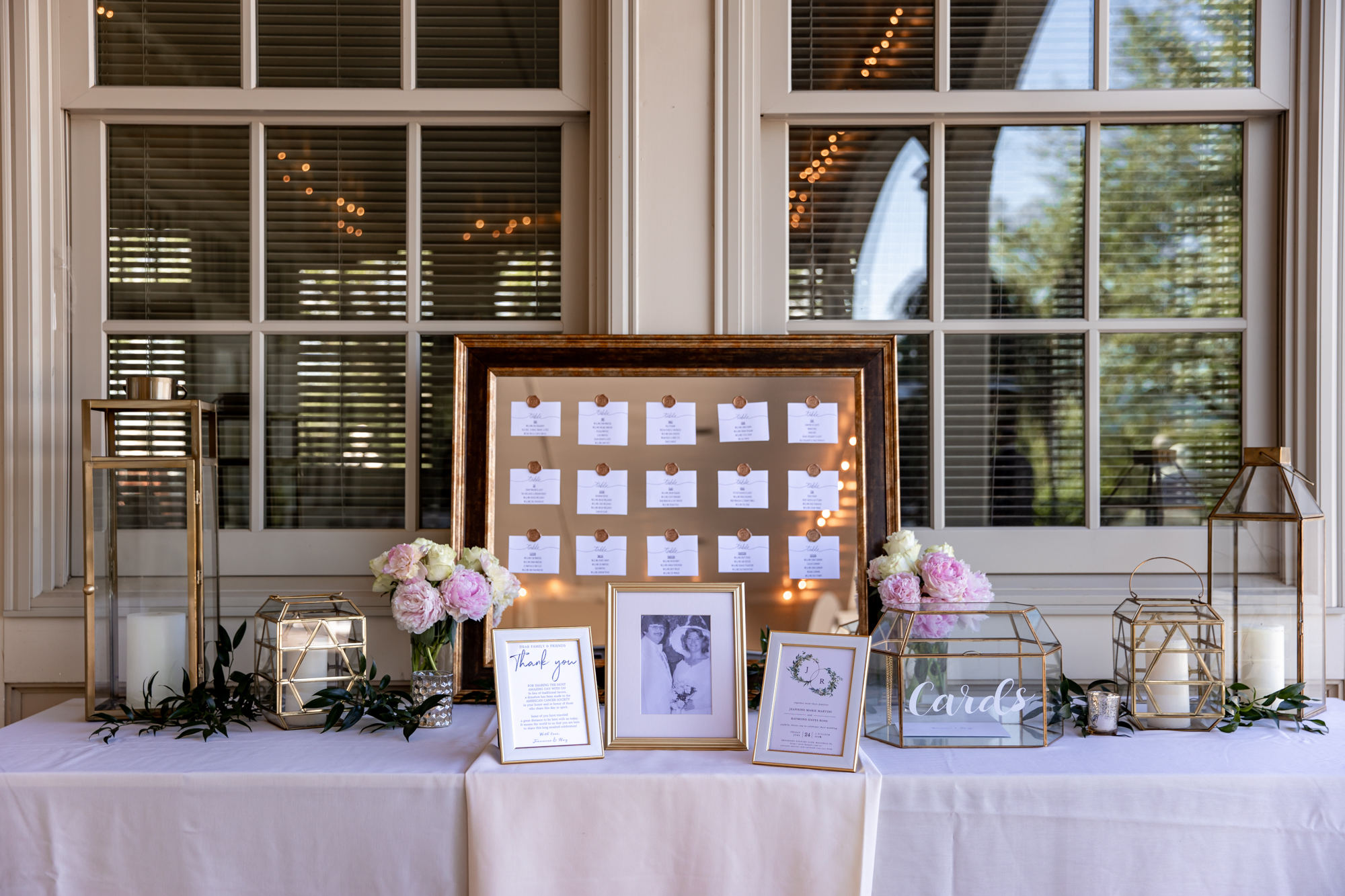 wedding details at brookside country club