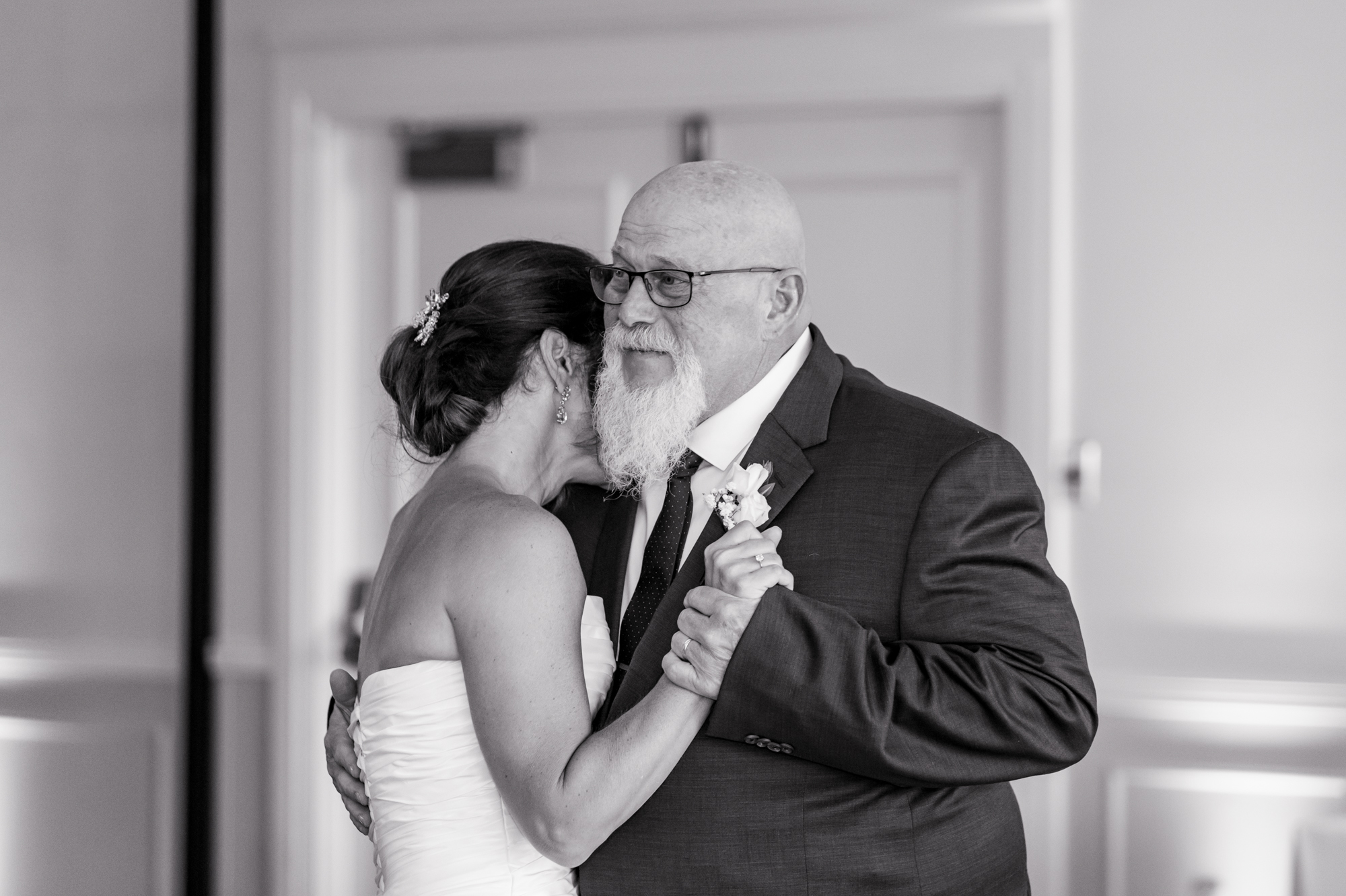 father daughter dance at a wedding reception