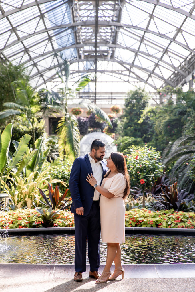 engagement session at longwood gardens