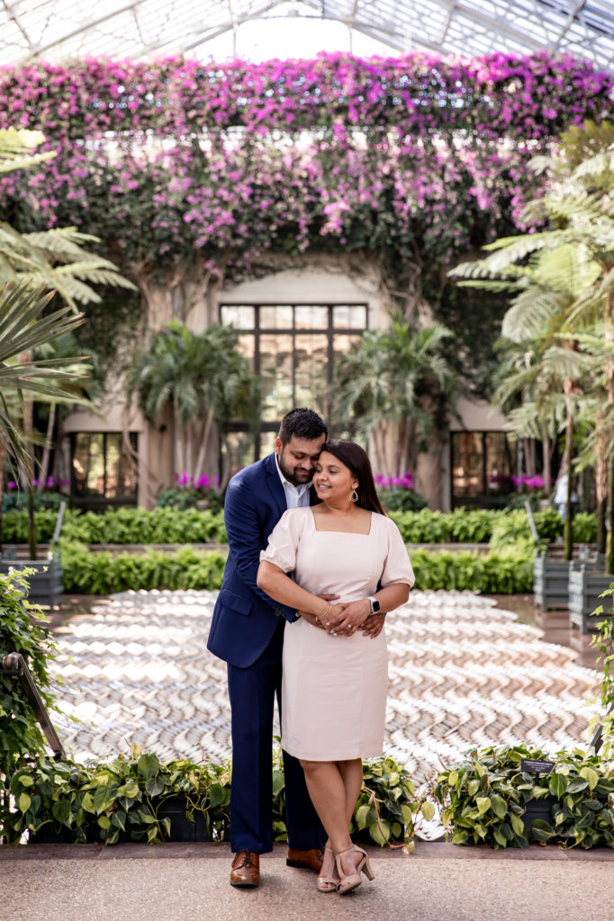 engagement session at longwood gardens