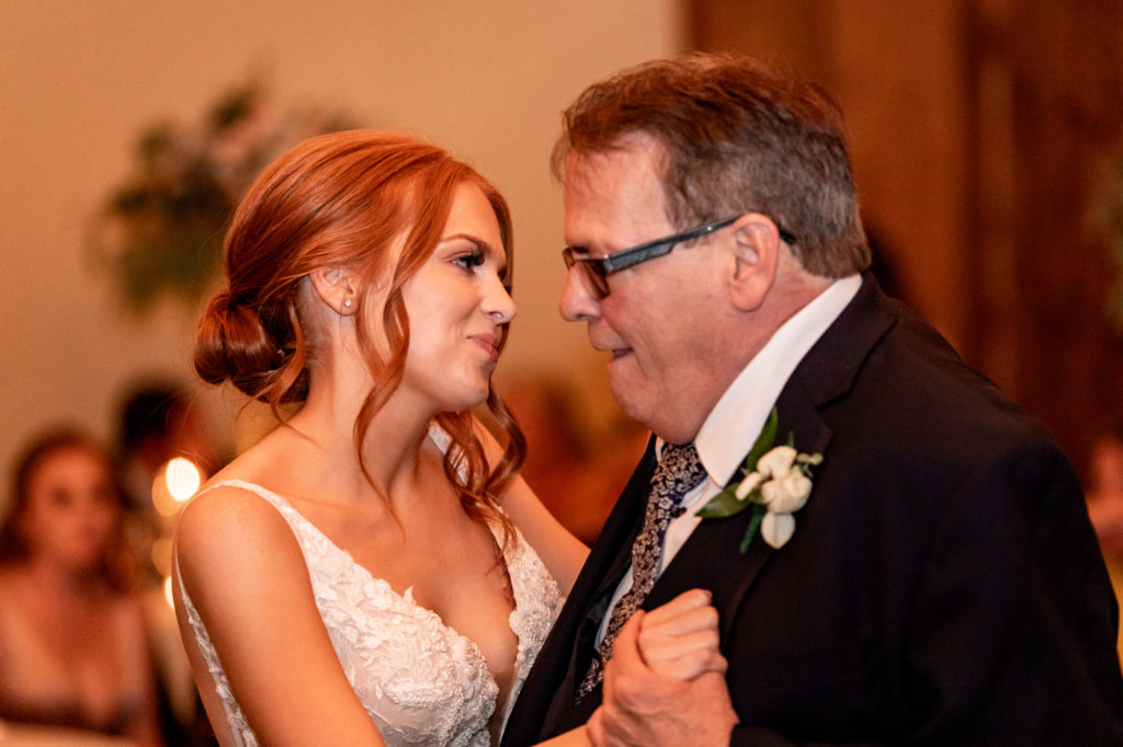 father daughter dance at a knowlton mansion wedding reception