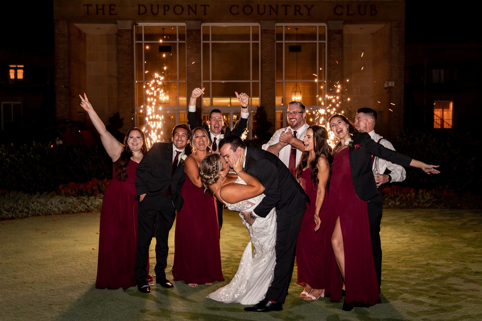 high energy dupont country club wedding in wilmington, delaware