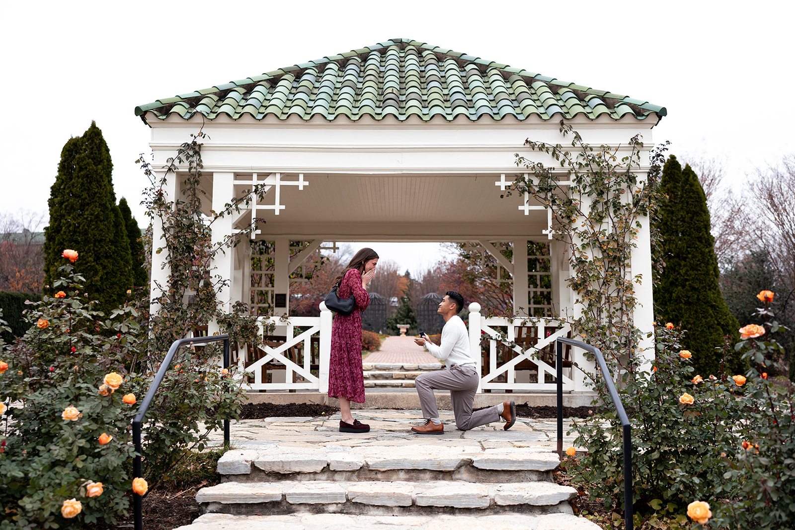 proposal at Hershey Gardens